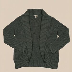 Silence + Noise Dark Green Front Open Cardigan Sweater size m